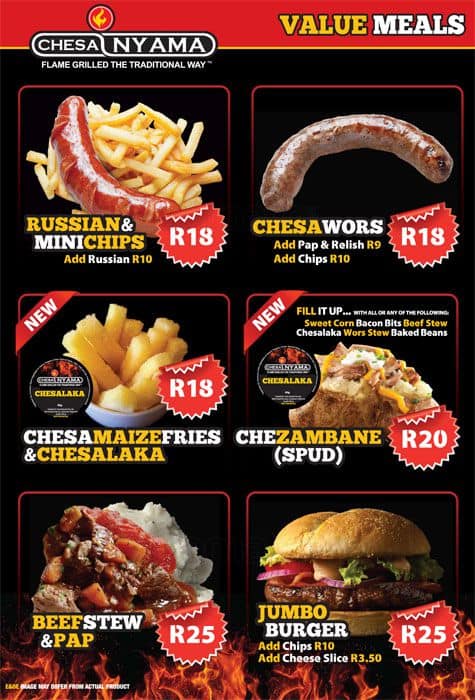 Chesa Nyama Menu, Menu for Chesa Nyama, Nelspruit, Nelspruit - Zomato SA