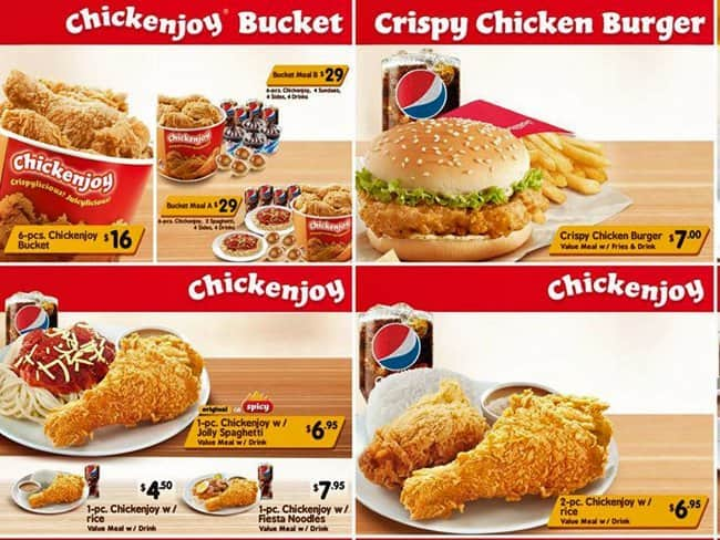 Jollibee Delivery Menu Prices