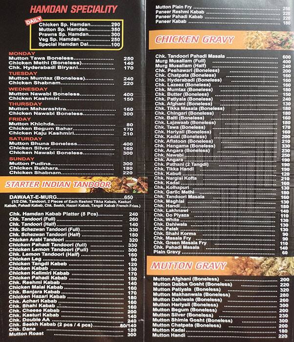 Menu At New Cafe Marol Mumbai