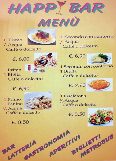 Menu di Happy Bar 