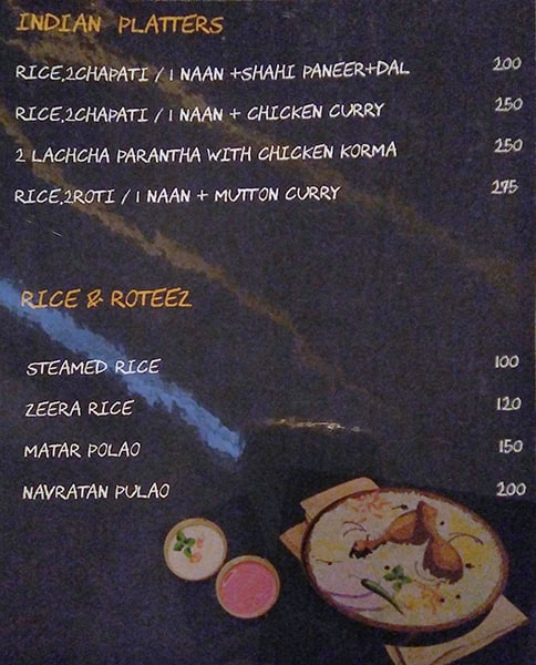 Khaane Ki Dukaan menu