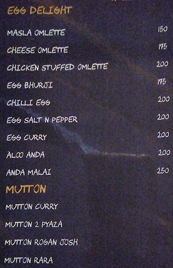 Khaane Ki Dukaan menu