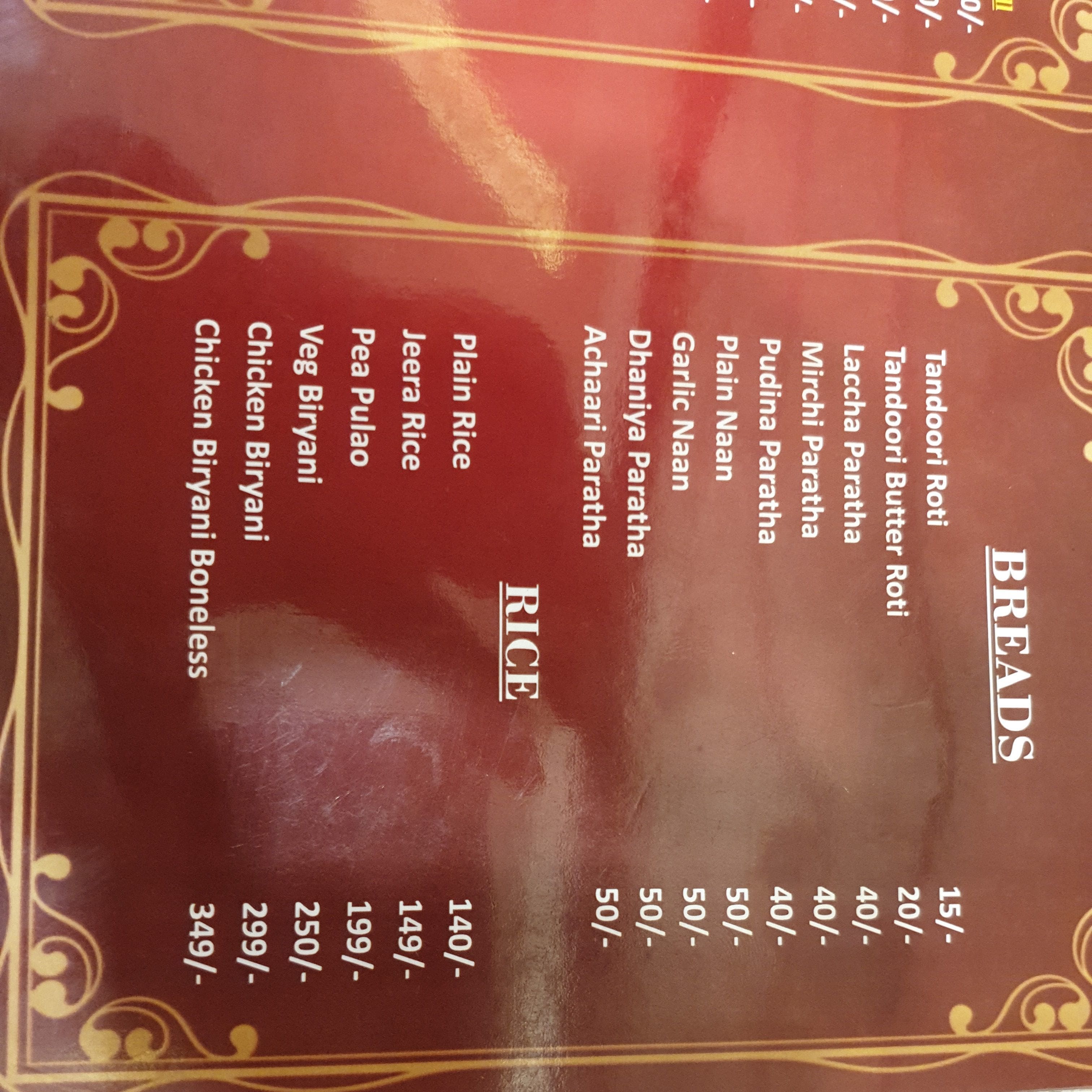 MEHFIL E SWAAD menu