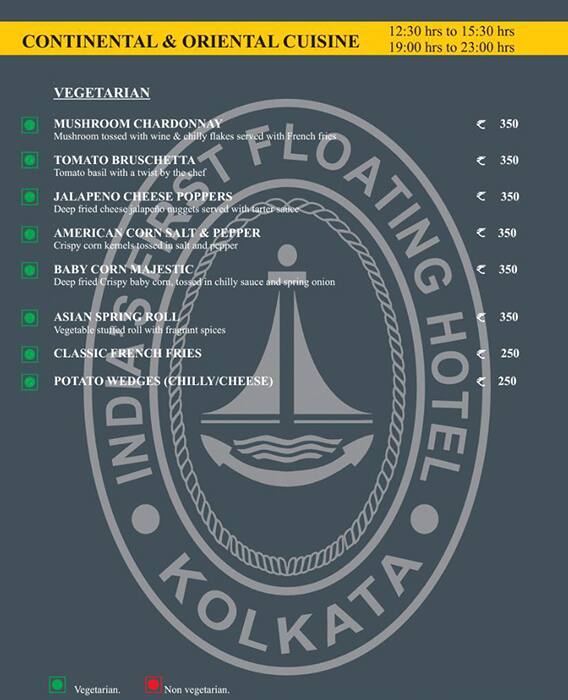 The Bridge Bistro Bar Polo Floatel menu