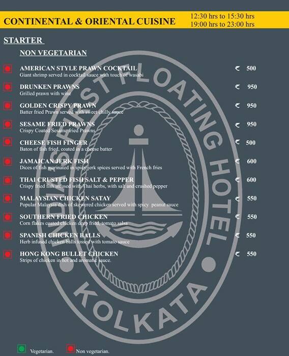 The Bridge Bistro Bar Polo Floatel menu