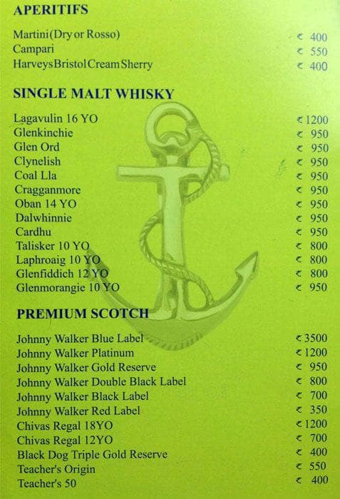 The Bridge Bistro Bar Polo Floatel menu