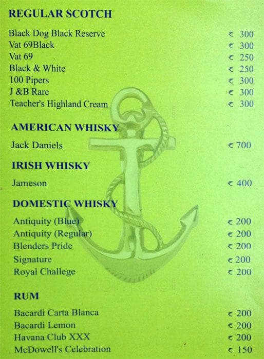 The Bridge Bistro Bar Polo Floatel menu