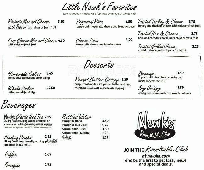 Newk s Printable Menu Printable Word Searches