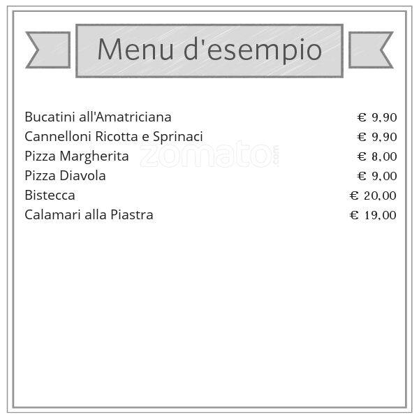 Menu di Gran Caffè Cavour 