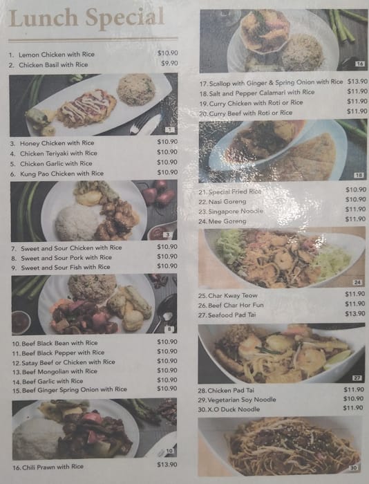 Menu at duck duck kitchen restaurant, Keilor