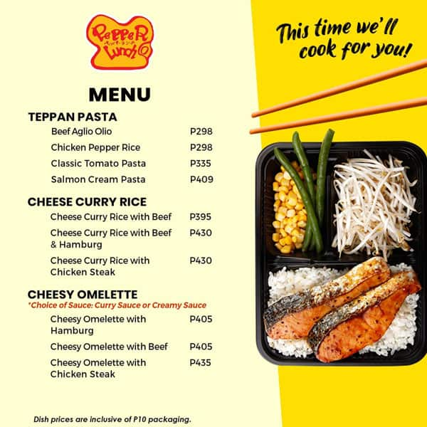 Menu At Pepper Lunch Restaurant Santa Rosa Ayala Malls Solenad Nuvali 1117