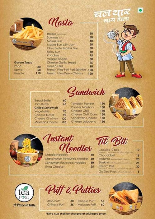 Tea Post menu