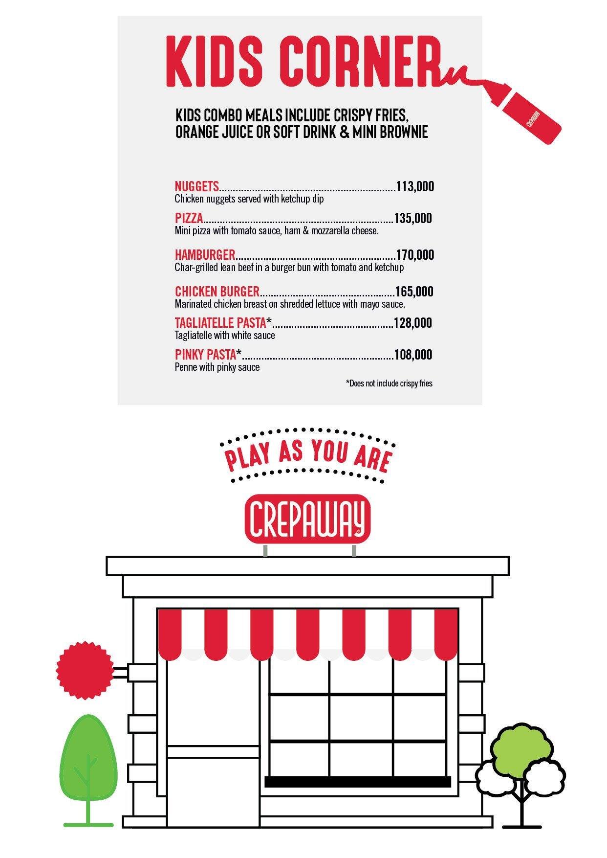 Crepaway menu