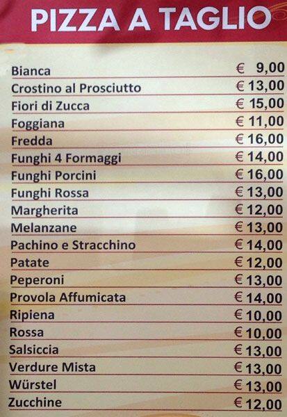 Menu di Pizza Fratelli 