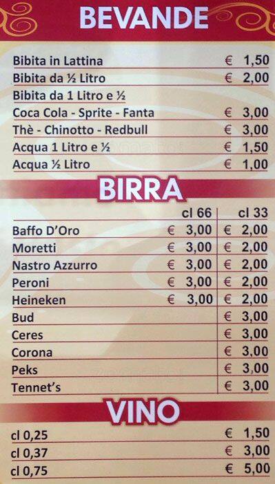 Menu di Pizza Fratelli 