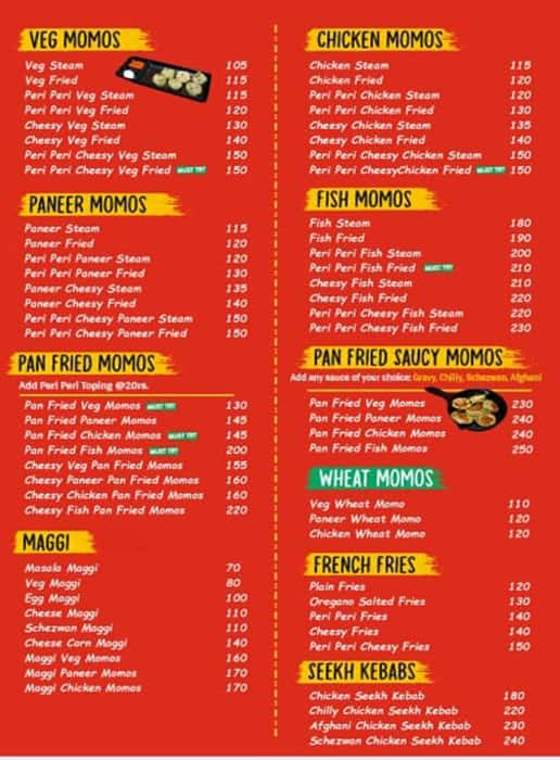 Menu of Asian Chopsticks, Pimple Saudagar, Pune