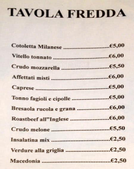 Menu di Easy bar 