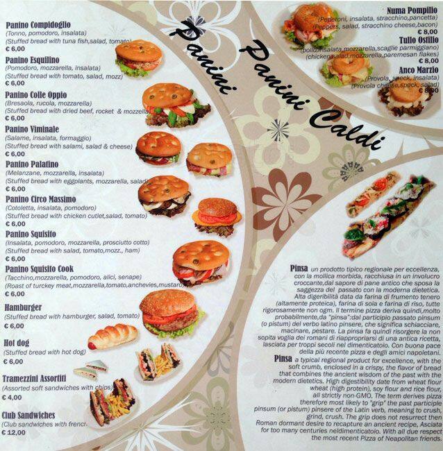 Menu de Squisito Cook