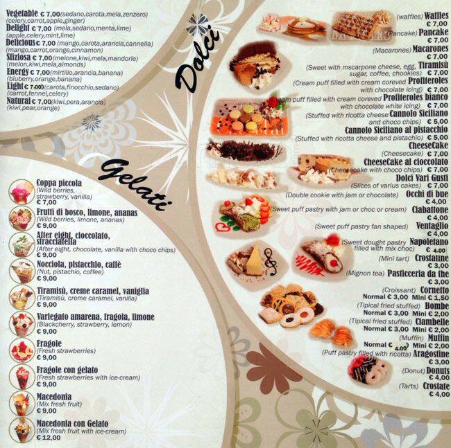 Menu de Squisito Cook