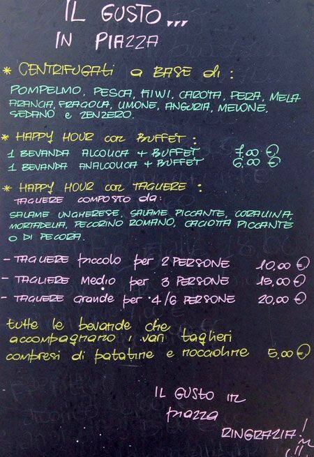 Menu di Gusto in Piazza 