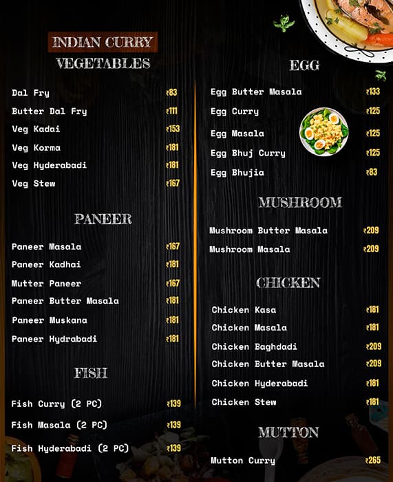 Menu of Heavenly Plates Restaurant, Kalinga Nagar, Bhubaneshwar