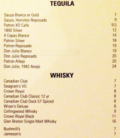 EPIC Restaurant & Lounge menu