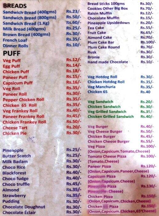 Just Bake Menu, Menu for Just Bake, Karkhana, Secunderabad Zomato