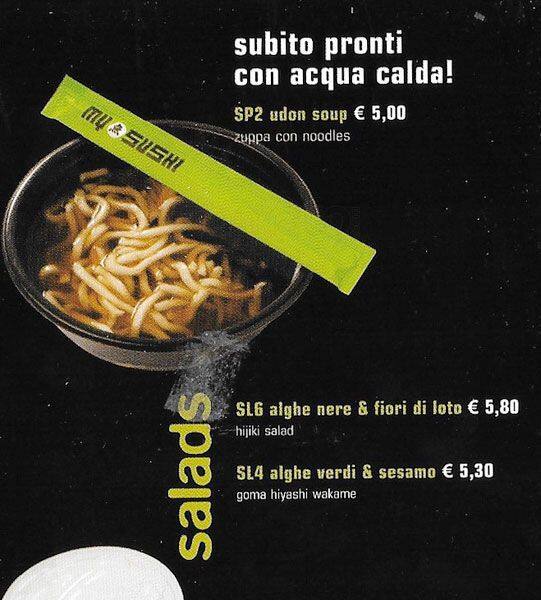 Menu di Mye Sushi 