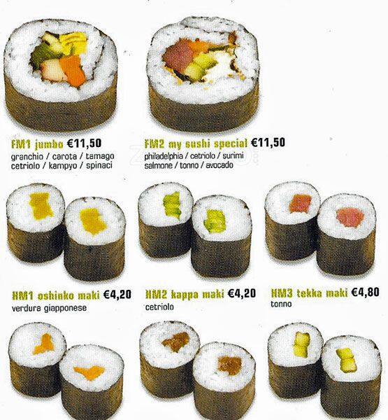 Menu di Mye Sushi 