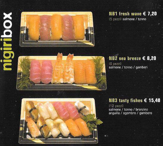 Menu di Mye Sushi 