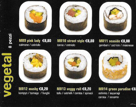 Menu di Mye Sushi 