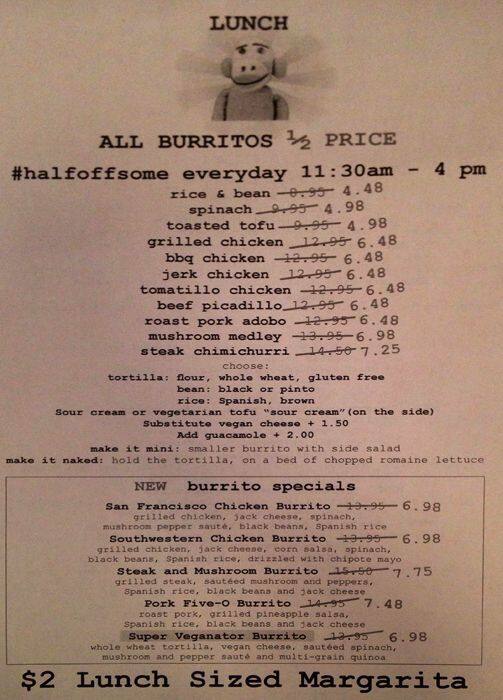Blockheads Burritos Menu, Menu for Blockheads Burritos, Upper East Side