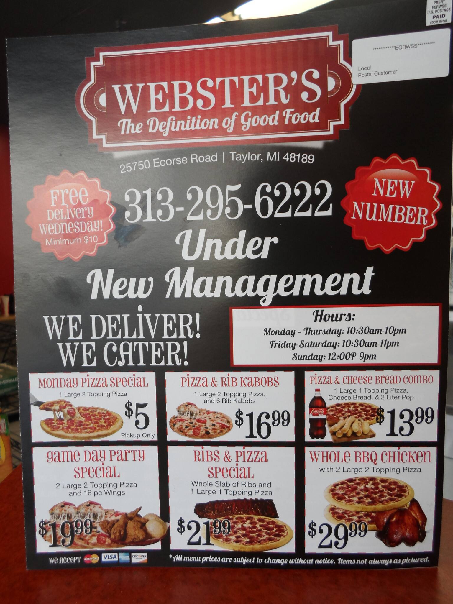 sters Bar B Que Menu, Menu for sters Bar B Que, Taylor, Detroit