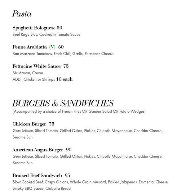 Menu at Crossroads Raffles Dubai pub & bar, Dubai