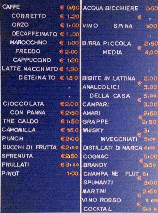 Menu di Sarca Café 