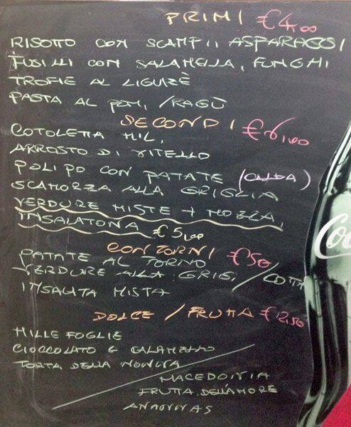 Menu di Sarca Café 