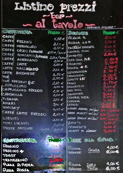 Menu di Nero Scuro Cafe 