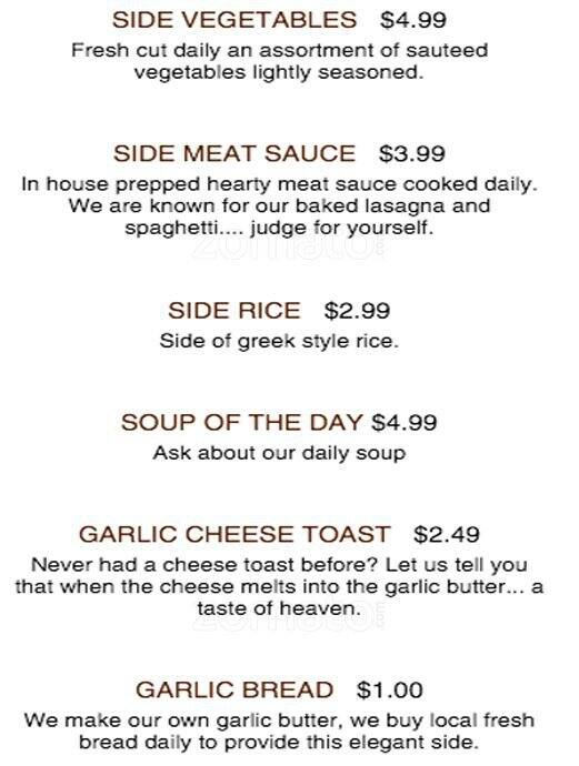 Menu at Ocean Park Pizza & Steak House pizzeria, Abbotsford, 1022596