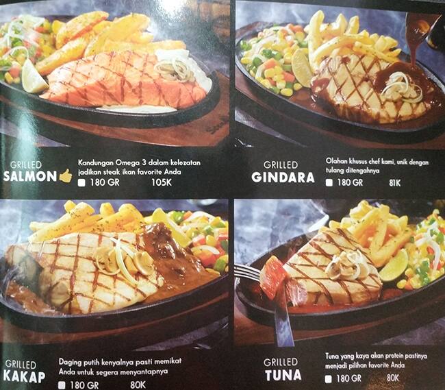 Menu at Steak 21 (Samping bioskop 21 Botani) restaurant, Bogor, Jalan