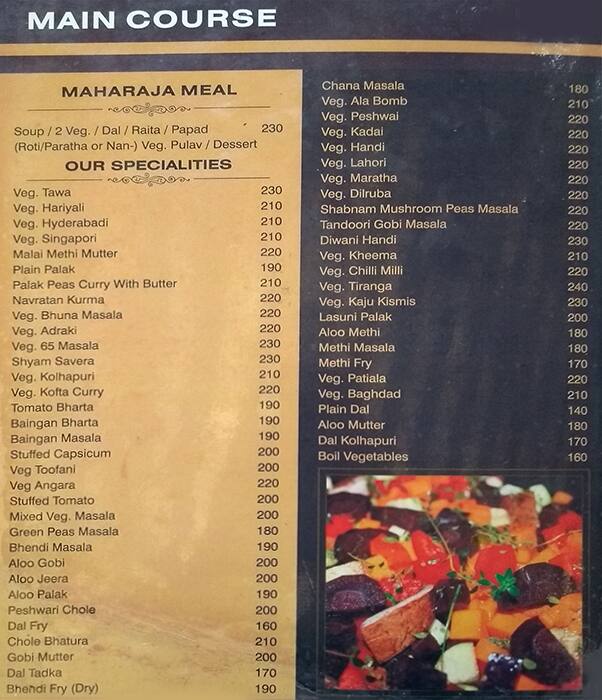 Pranaam - Pure Veg menu