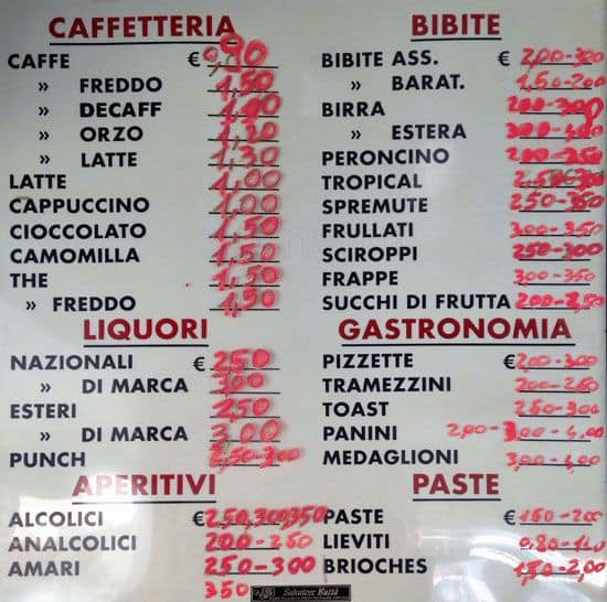 Menu di Bar Pit Stop 