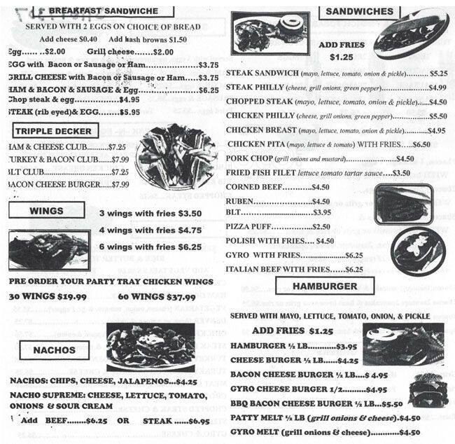 Snack Shop Menu, Menu for Snack Shop, Bridgeport, Chicago - Urbanspoon ...