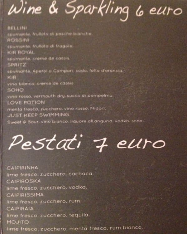 Menu di Farinami 