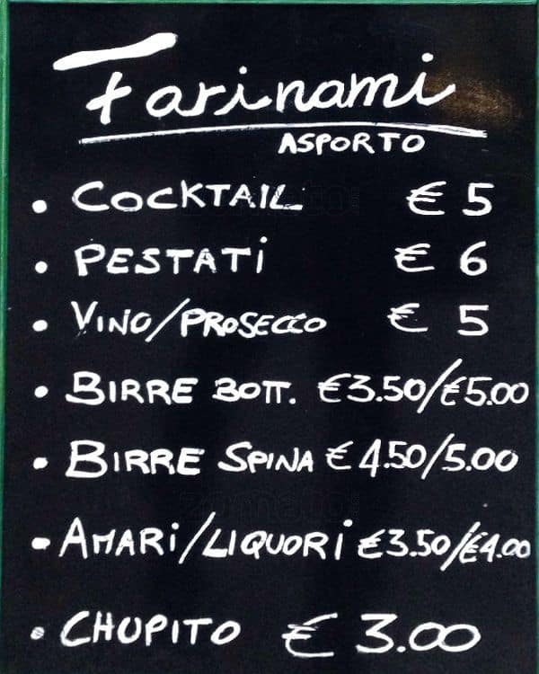 Menu di Farinami 