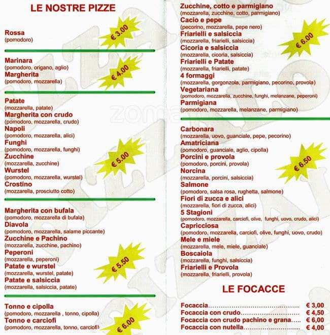 Menu di Pizza Loca 