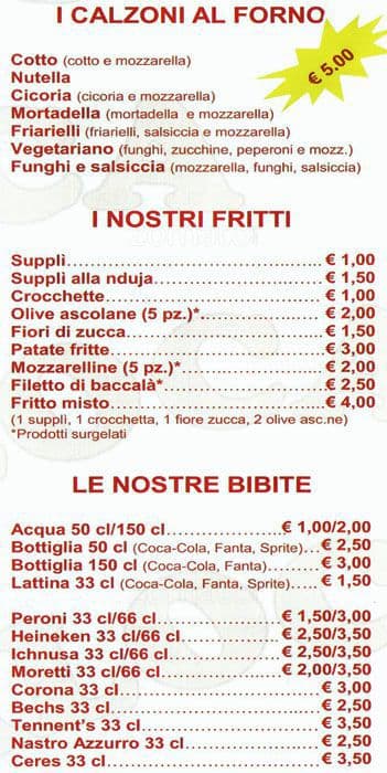 Menu di Pizza Loca 