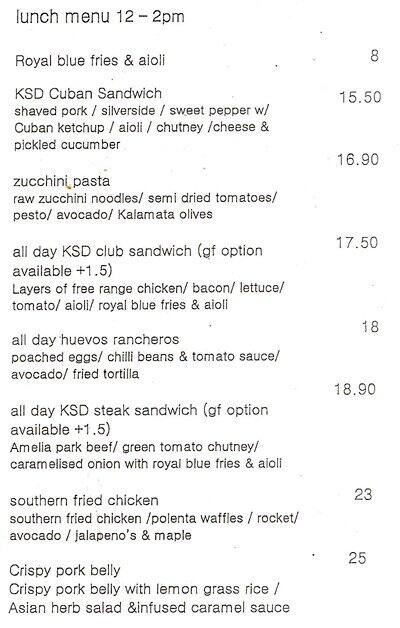 kent denver lunch menu