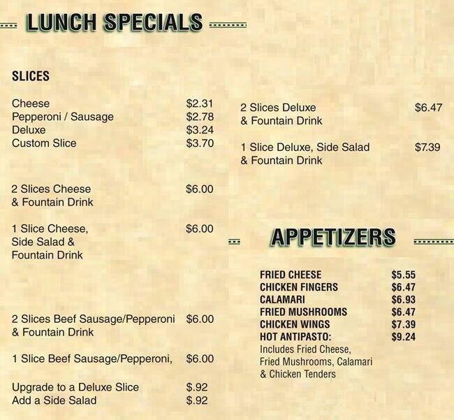 Menu at Brother's Pizza Express pizzeria, Houston, Mills Rd