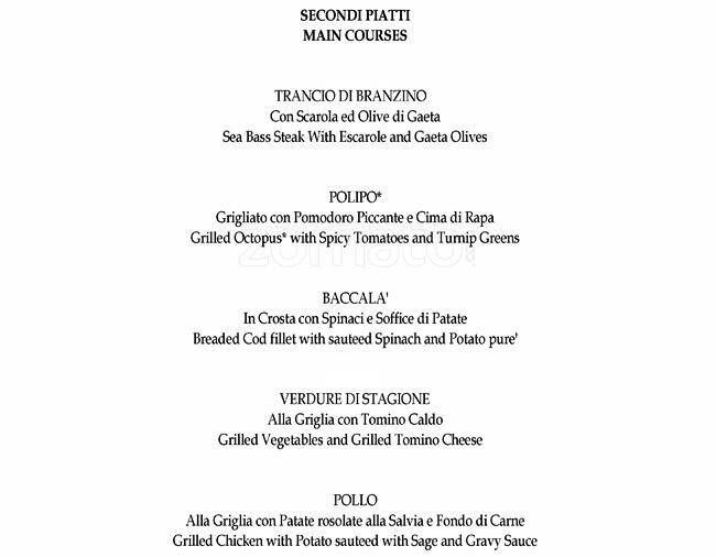 Menu di Emporio Armani Caffè 
