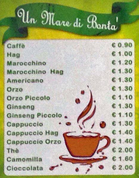 Menu di Panificio Calabrese dal 1980 